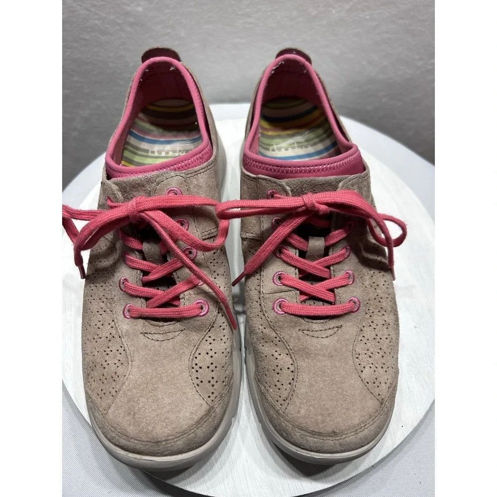 DANSKO Shoes 38/7.5 ELISE SEDONA Suede Lace Up Sneaker Comfort Lightweight Mocha